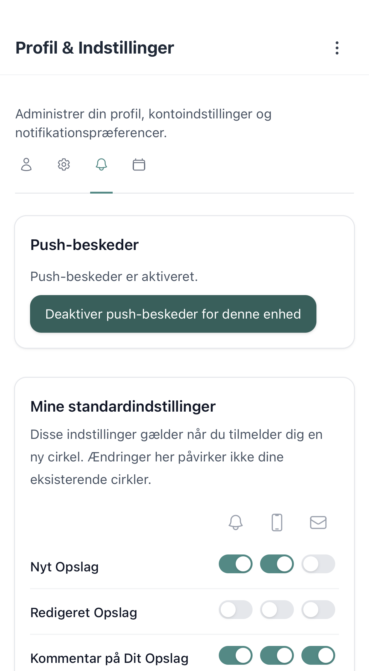 Notifikationer